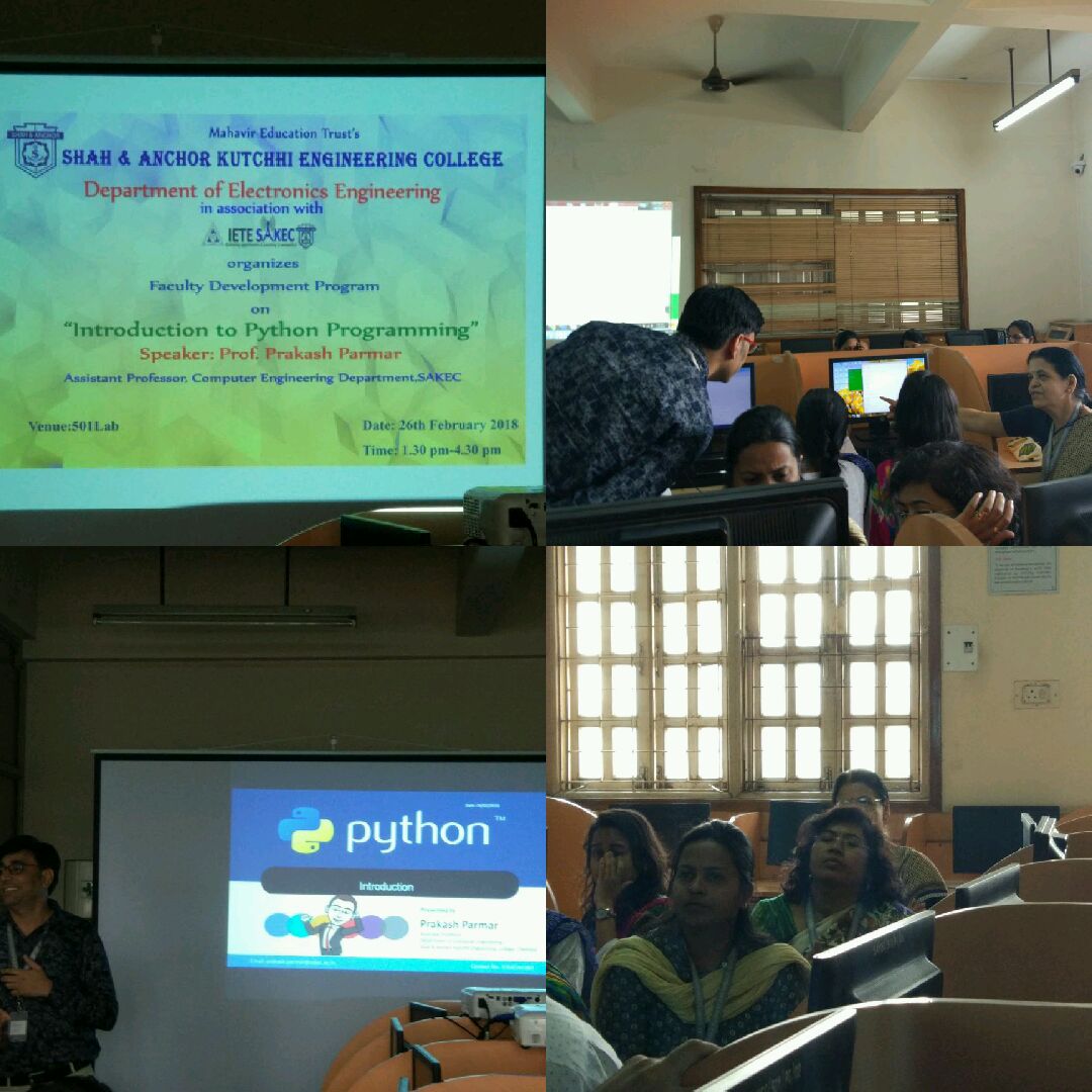 Faculty Development Program on 'Introduction to Python programming'