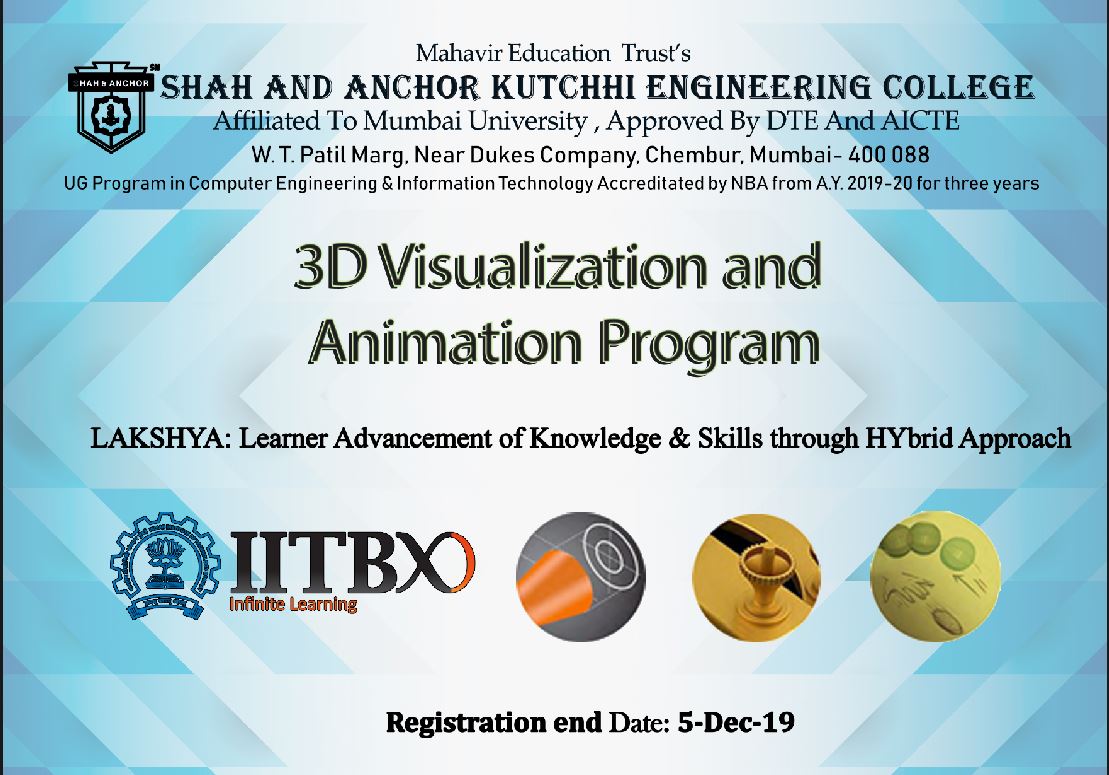 3D Visualization and Animation on IITBombayX - SAKEC-Shah & Anchor Kutchhi  Engineering College
